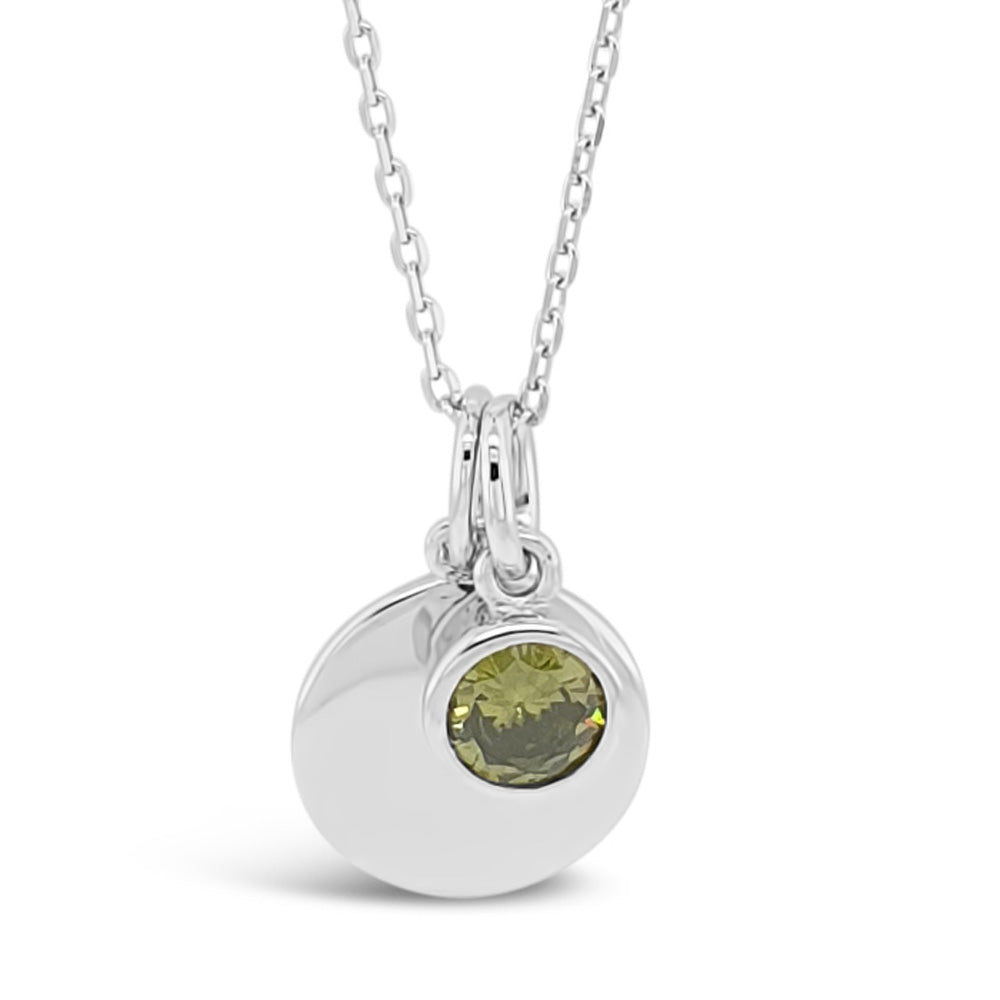 August Birthstone Sterling Silver Pendant - Eva Victoria